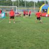 21-The kids didn't care much about the playoffswith a bounce house nearby